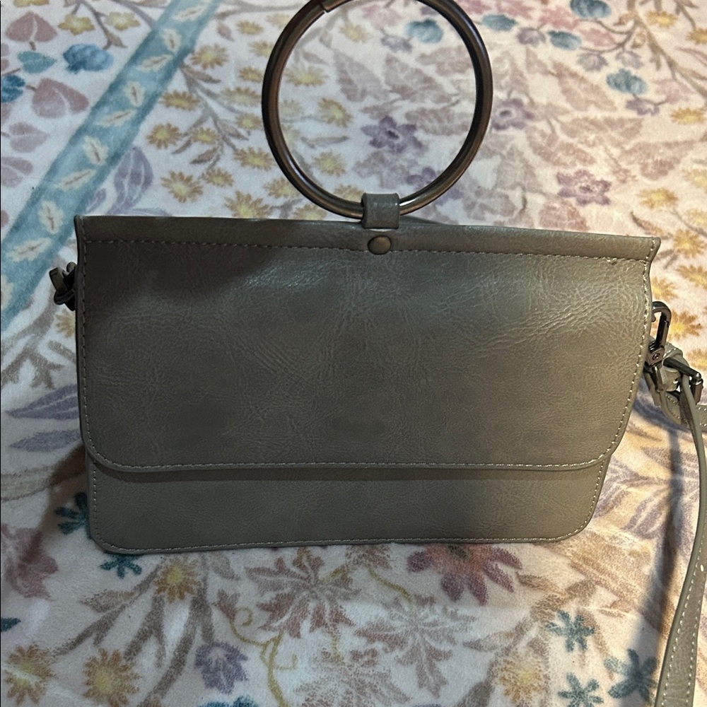 Joy Susan Gray Ring-Handle Crossbody Bag
